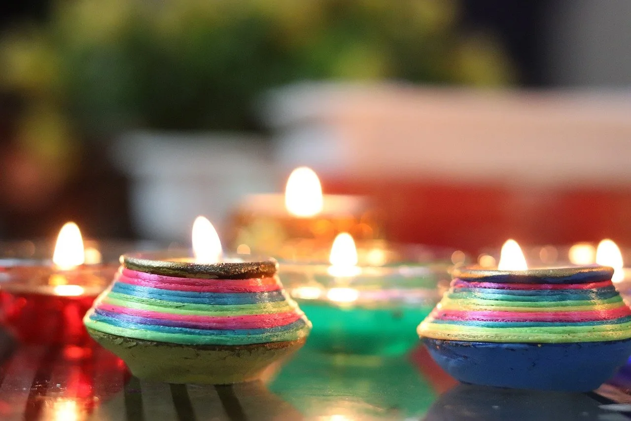 diwali, candle, candlelight