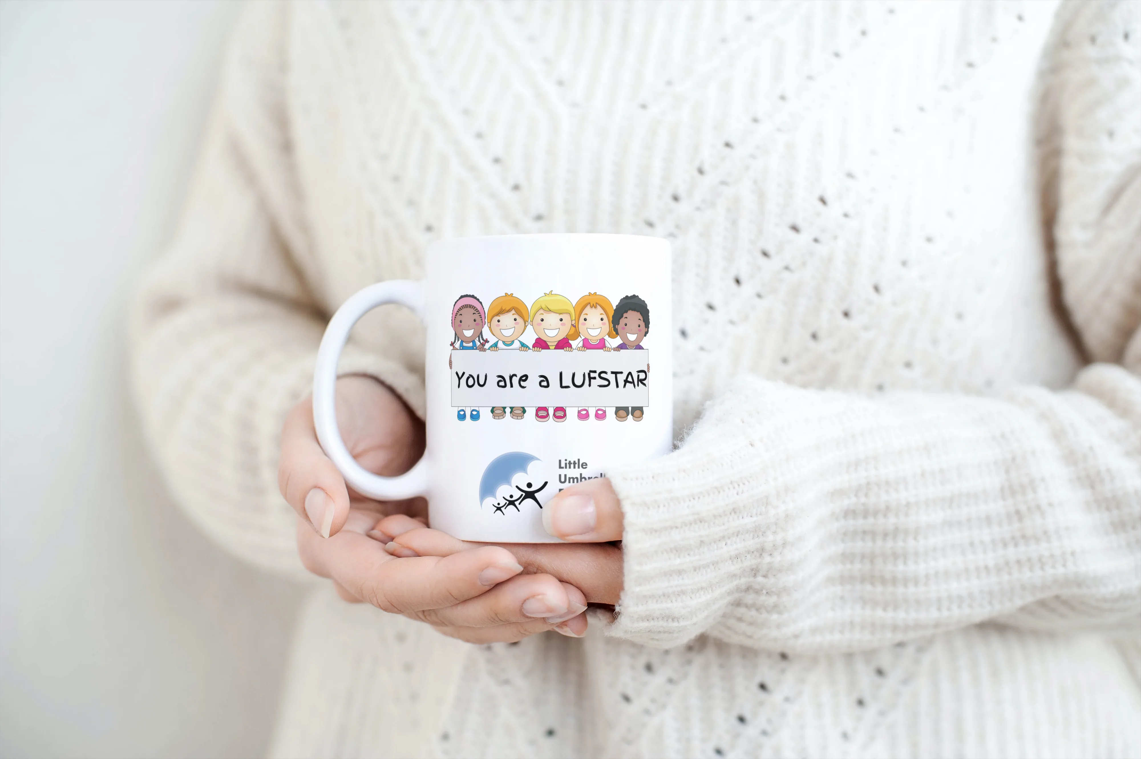 LUFSTAR: White Ceramic Mug - Sip for a Brighter Future - Image 4