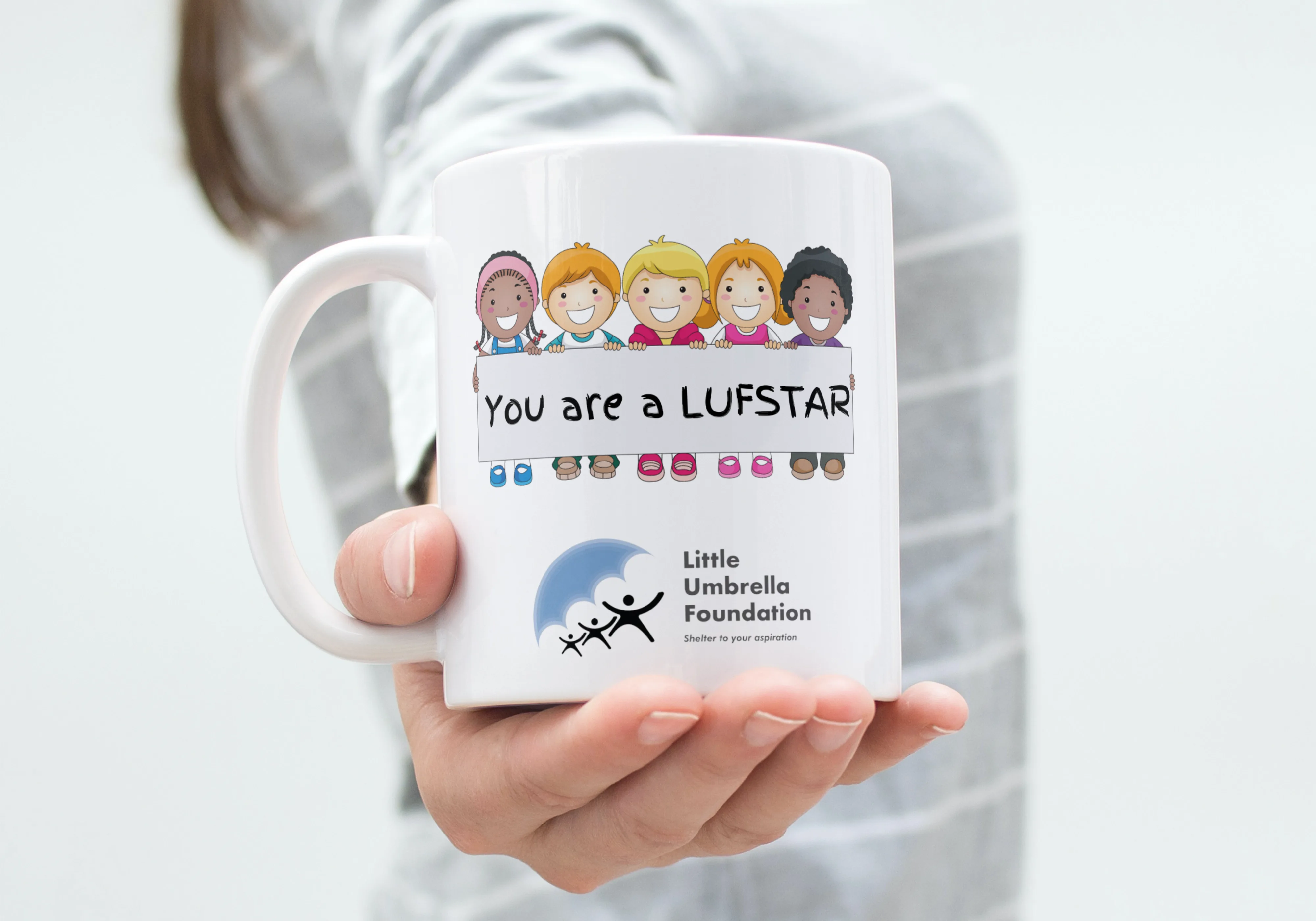 LUFSTAR: White Ceramic Mug - Sip for a Brighter Future - Image 3
