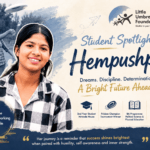 Hempushpa, a Miranda House student and frisbee champion, featured by Little Umbrella Foundation for her inspiring journey of discipline, humility, and leadership.