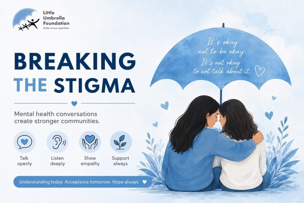 Young people participating in a mental health awareness discussion conducted by Little Umbrella Foundation as part of the Count On Me initiative.