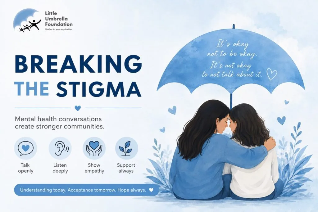 Young people participating in a mental health awareness discussion conducted by Little Umbrella Foundation as part of the Count On Me initiative.